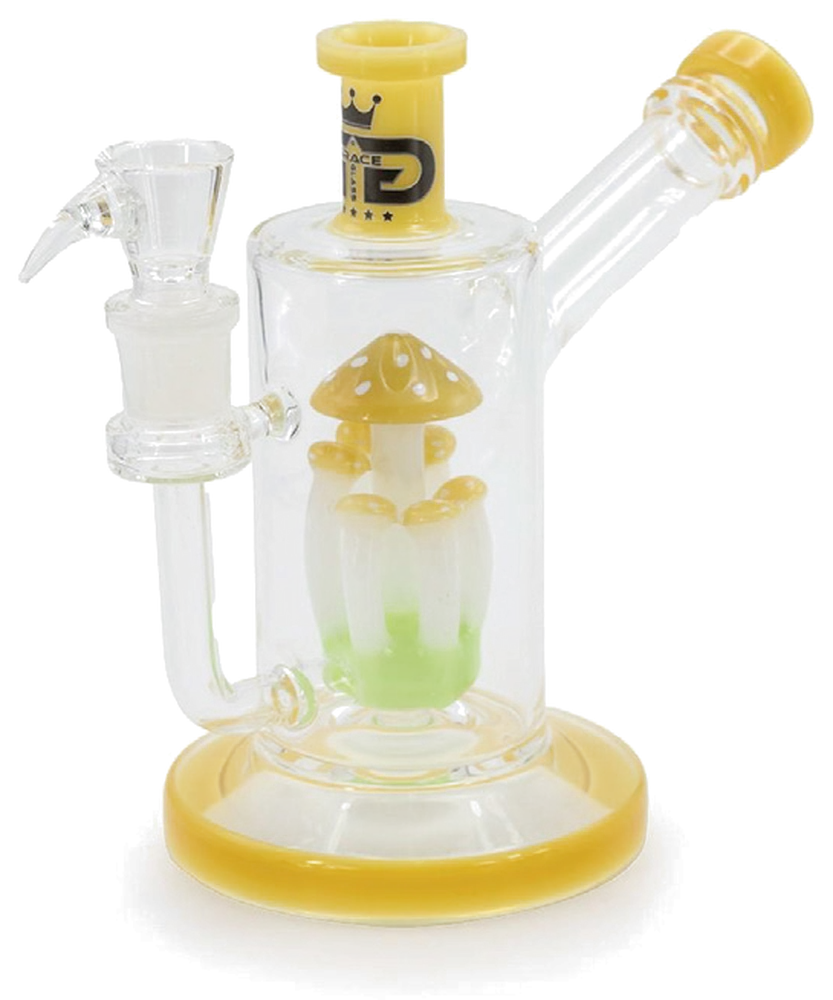 Mushroom Perc Bubbler in Yellow