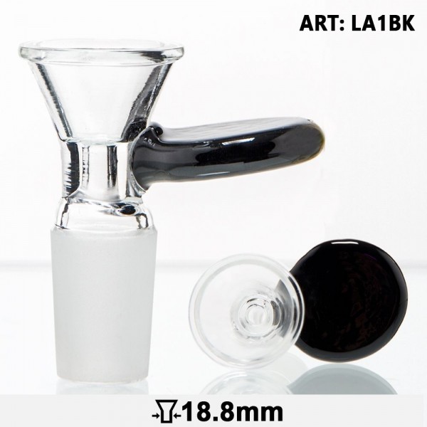 Glass Bowl with a black handle - SG:18.8 mm