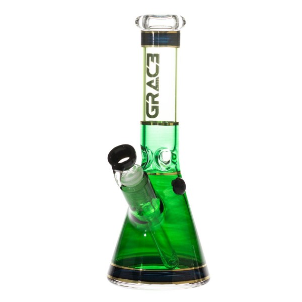 Grace Glass | Baby Green Beaker Bong H:25cm Socket:18.8mm TH:5mm