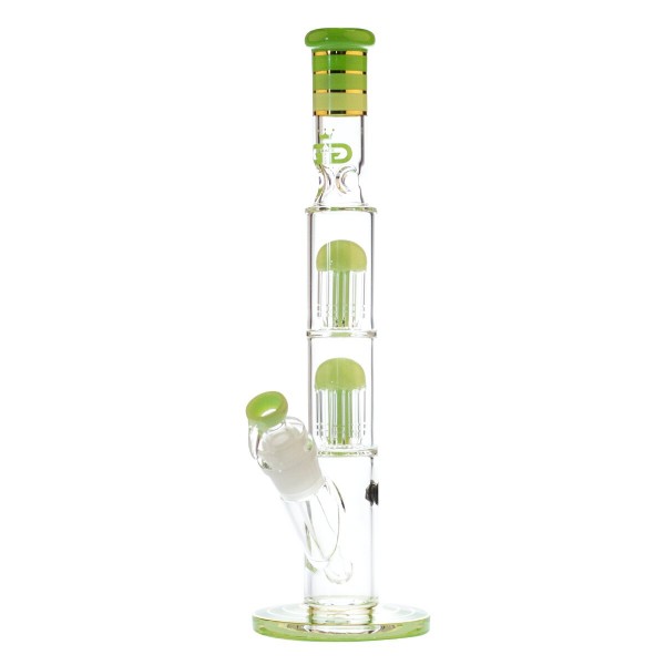 Grace Glass | Big Cane Green Barrel Tree arm perc Bong H:41cm Socket:18.8mm TH:5mm