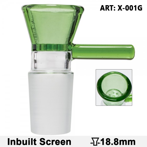 Grace Glass | Bowl- Green- SG:18.8mm - Inbuilt screen