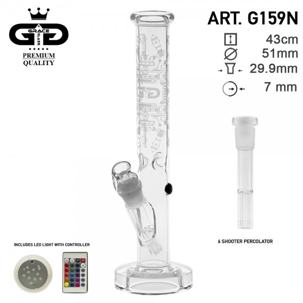 Grace Glass HAMMER Series | Crystal Art SG 29mm 6SHOOTER CHILLUM