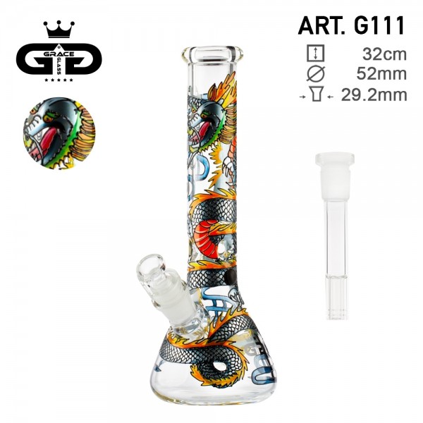 Grace Glass | ART Series Dragon H:32cm - Ø:52mm SG: 29.2mm