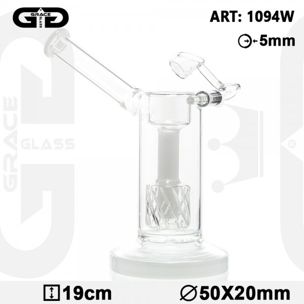 Sidecar Bubbler- White- H:19cm - Ø:50mm - Silthole drum percolator - Reversable bowl