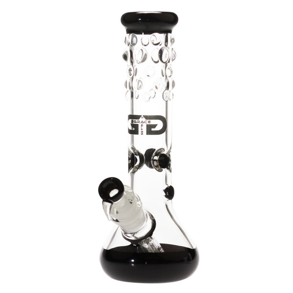 Grace Glass | Bubbles Black Beaker Bong H:30cm Socket:29.2mm TH:7mm