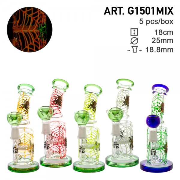 Grace Glass | BUBBLERS SPIDER WEB SERIES | 5 PCS BOX Glow in the Dark