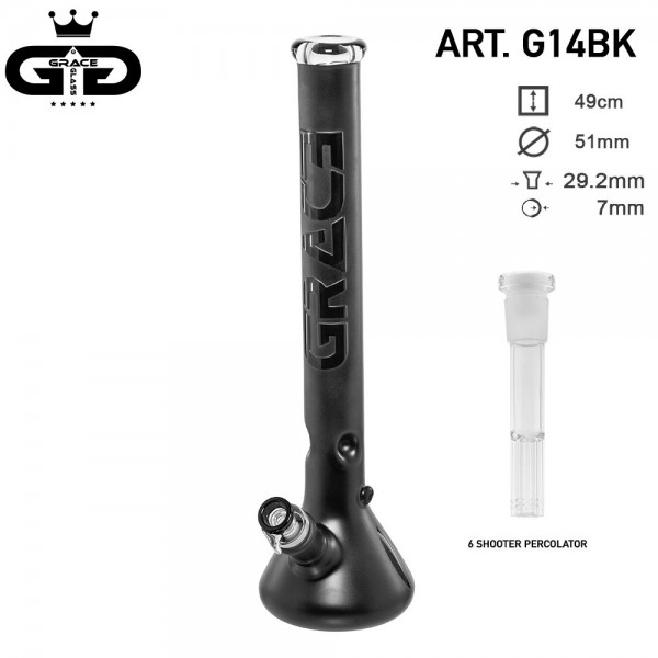 Grace Glass | Satinated series | The Black Beaker with 6 shooter!