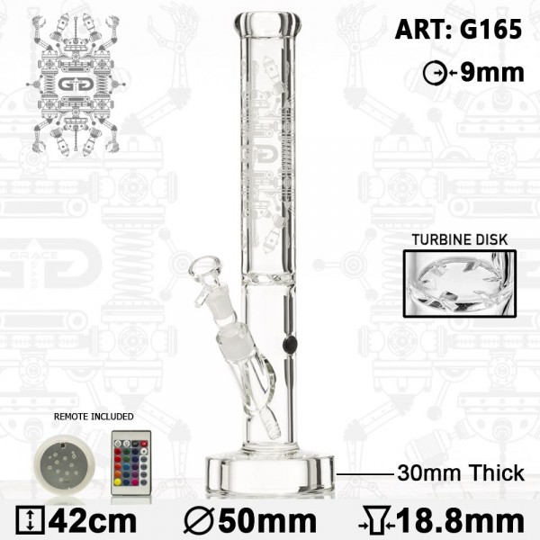 Grace Glass | CRYSTAL Series | Straight Bong