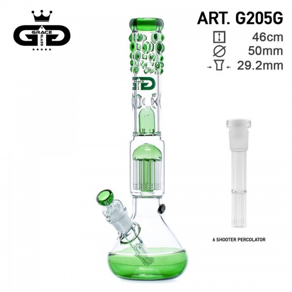 Grace Glass | OG Series | Green JellyFish with 6 shooter!