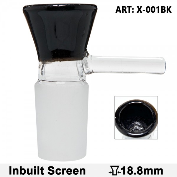 Grace Glass | Bowl- Black- SG:18.8mm - Inbuilt screen