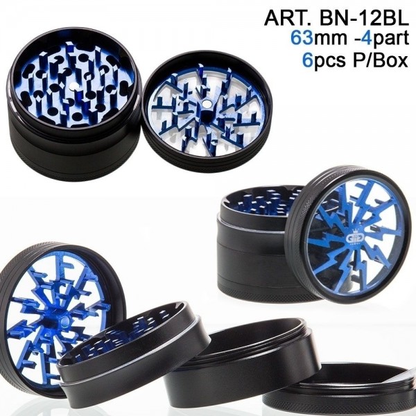 Grace Glass | Lightning - Blue- 4part-Ø:63mm-6pcs/box