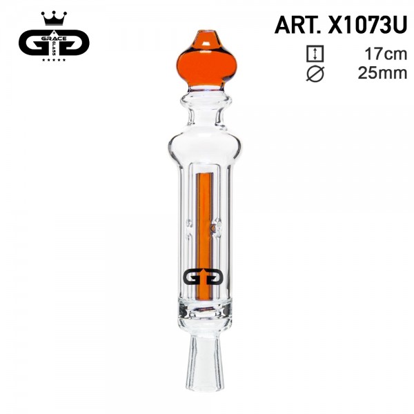 Grace Glass | Vaporizer Perc Indian Dome- Umber- H:16.5cm - Ø:25mm