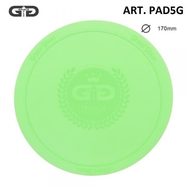 Grace Glass | Small silicon Pad - Underlay for Bongs- GREEN- Ø:170mm- single piece