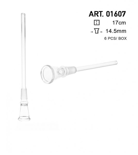 Grace Glass | Glass Chillum - SG:14.5mm - L:17cm - Minimum Order 6pcs per box