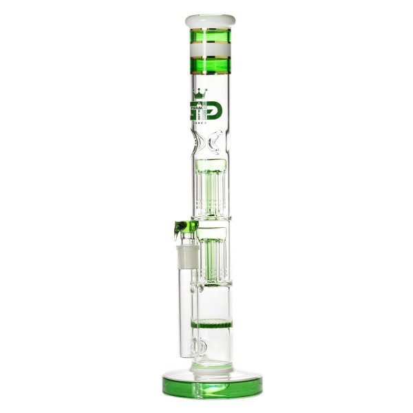 Grace Glass | Tower Green Barrel Tree arm perc Bong H:45cm Socket:18.8mm TH:5mm