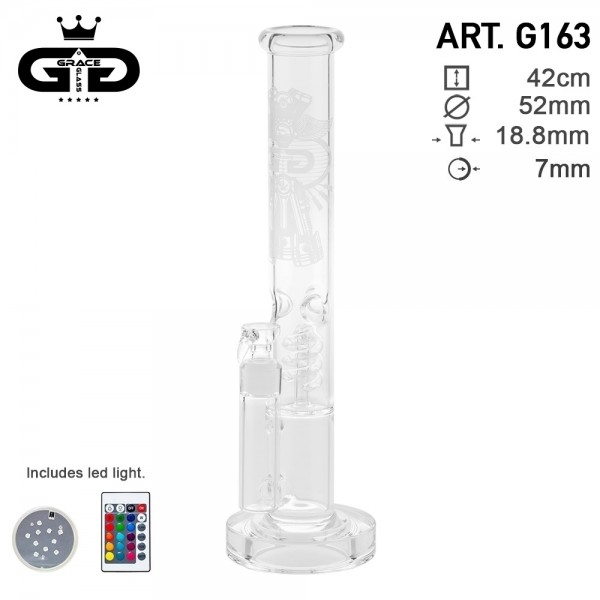 Grace Glass | CRYSTAL Series | Straight Bong