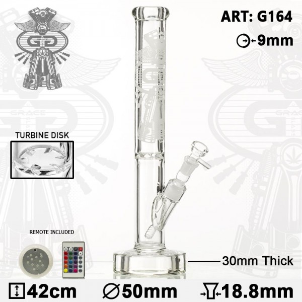 Grace Glass | CRYSTAL Series | Straight Bong
