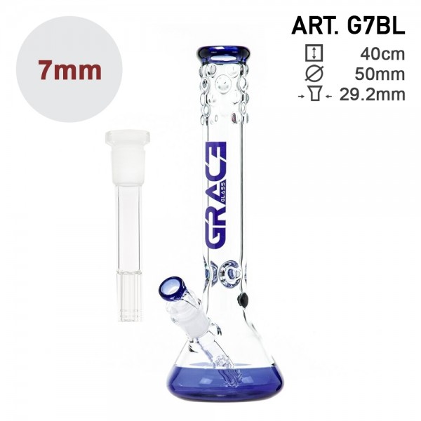Grace Glass | PEARL Series | XL Blue Frog with 6 shooter!