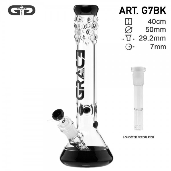 Grace Glass | PEARL Series | XL Black Frog
