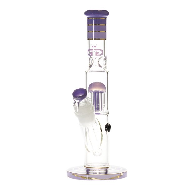 Grace Glass | Small Cane Purple Barrel Tree arm perc Bong H:32,5cm Socket:29.2mm TH:5mm