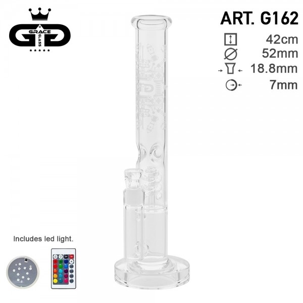 Grace Glass | CRYSTAL Series | Straight Bong