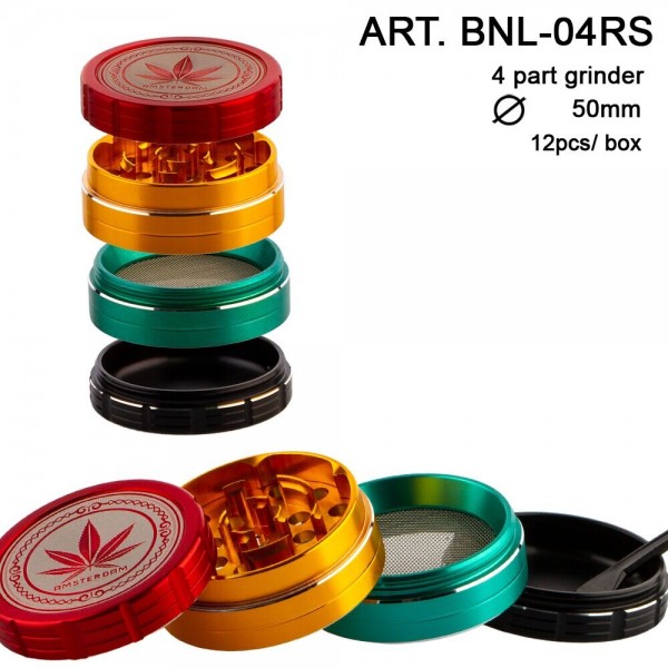 Grace Glass Amsterdam | Grinder- 4part- Ø:50mm- 12pcs/box