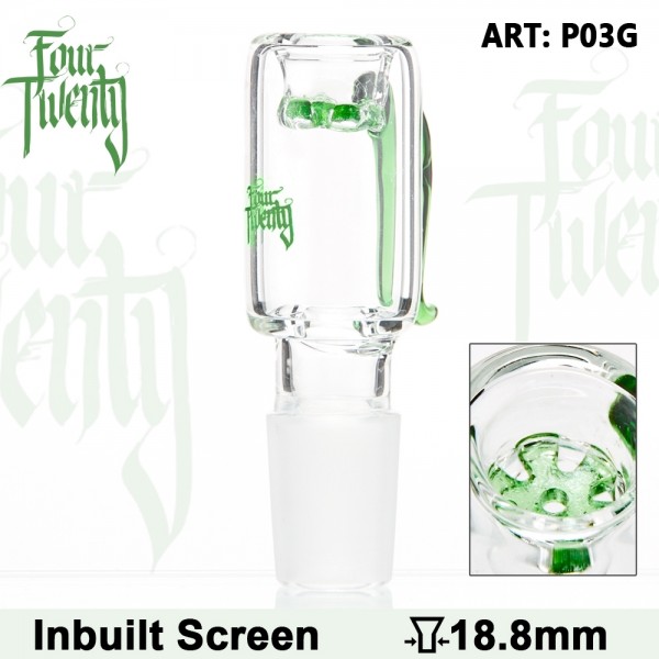 FourTwenty | Bowl - Green - SG:18.8mm - Inside Screen