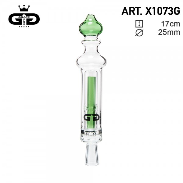 Grace Glass | Vaporizer Perc Indian Dome- Green- H:17cm - Ø:25mm