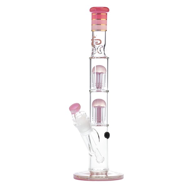 Grace Glass | Big Cane Pink Barrel Tree arm perc Bong H:41cm Socket:18.8mm TH:5mm