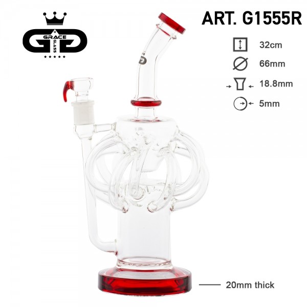 Grace Glass | Ultra Rycler Red H:32cm - Ø:66mm - SG:18.8mm