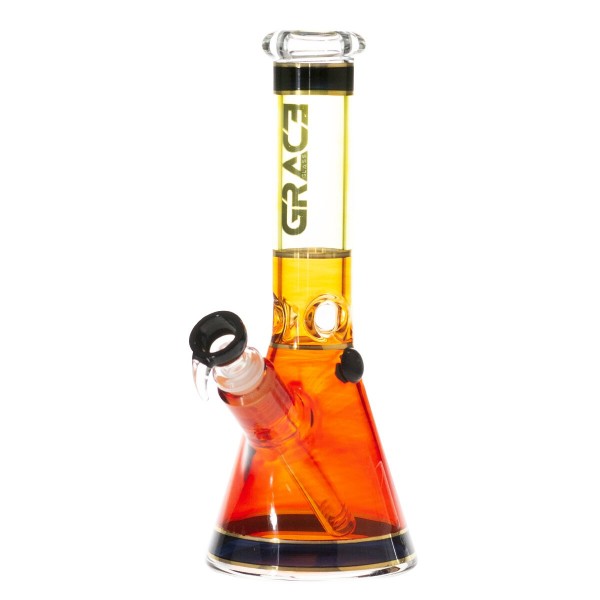 Grace Glass | Baby Red Beaker Bong H:25cm Socket:18.8mm TH:5mm